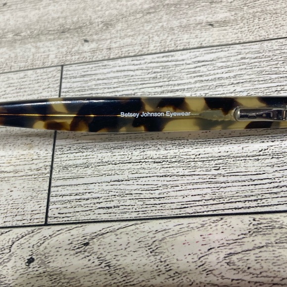 Girls Betsey Johnson Eyeglass Frames Pink Hearts Cheetah Kids Blissful Eyewear - Picture 7 of 7